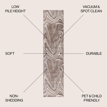 Eleni Contemporary Glam Abstract Marble Area Rug